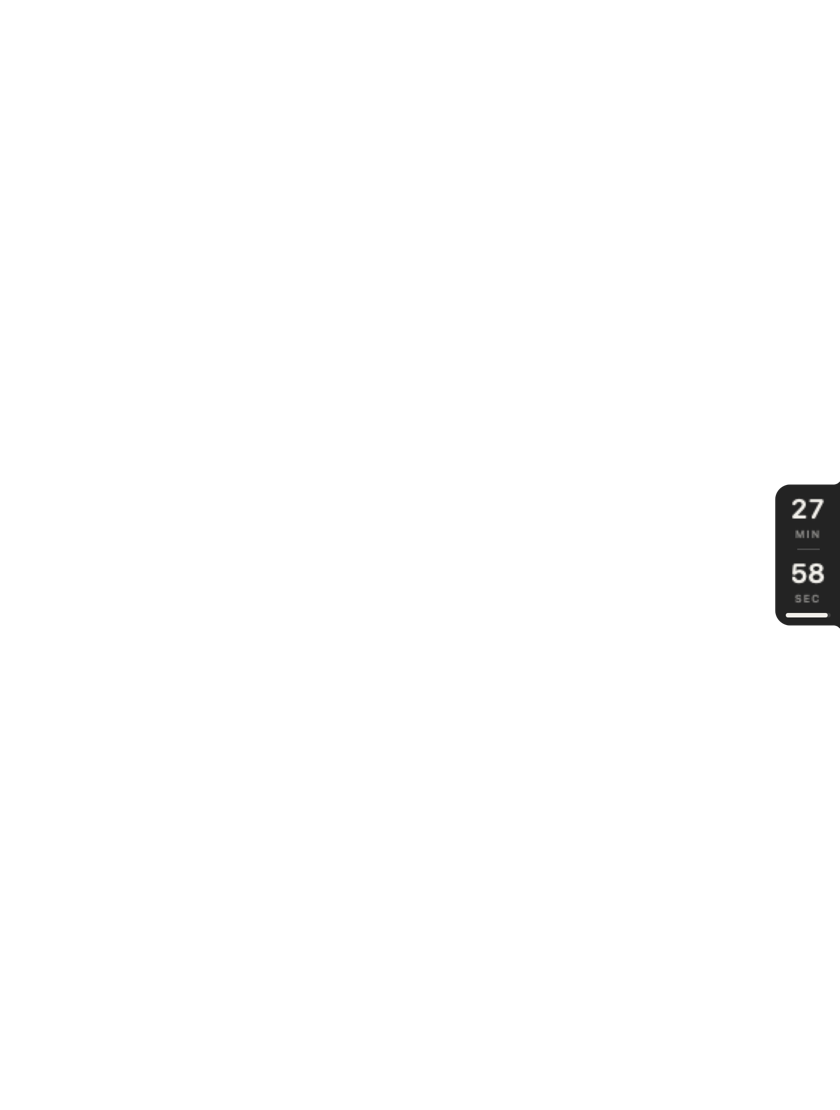 Native compact Interval timer attached to the right display edge, showing 28 minutes and 00 seconds.